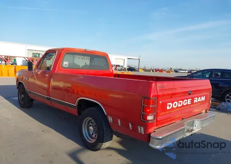 1987 Dodge D-Series D100 from USA, damaged, VIN 1B7FD04T3HS518834